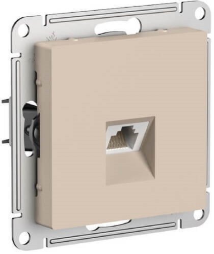 Розетка компьютерная без рамки Systeme Electric AtlasDesign 1-м. RJ45 5e песочный фото Розетка компьютерная без рамки Systeme Electric AtlasDesign 1-м. RJ45 5e песочный картинка